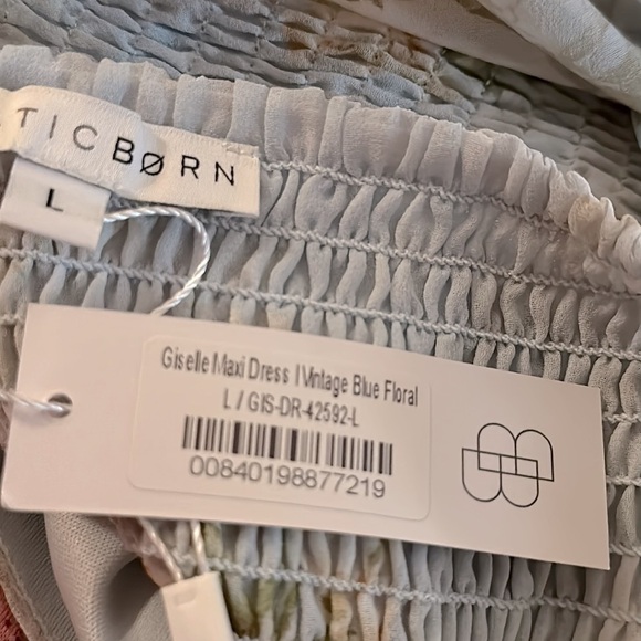 Baltic Born Giselle‎ Maxi Dress Vintage Blue Floral GIS-DR-42592 NWT Large - Picture 13 of 15